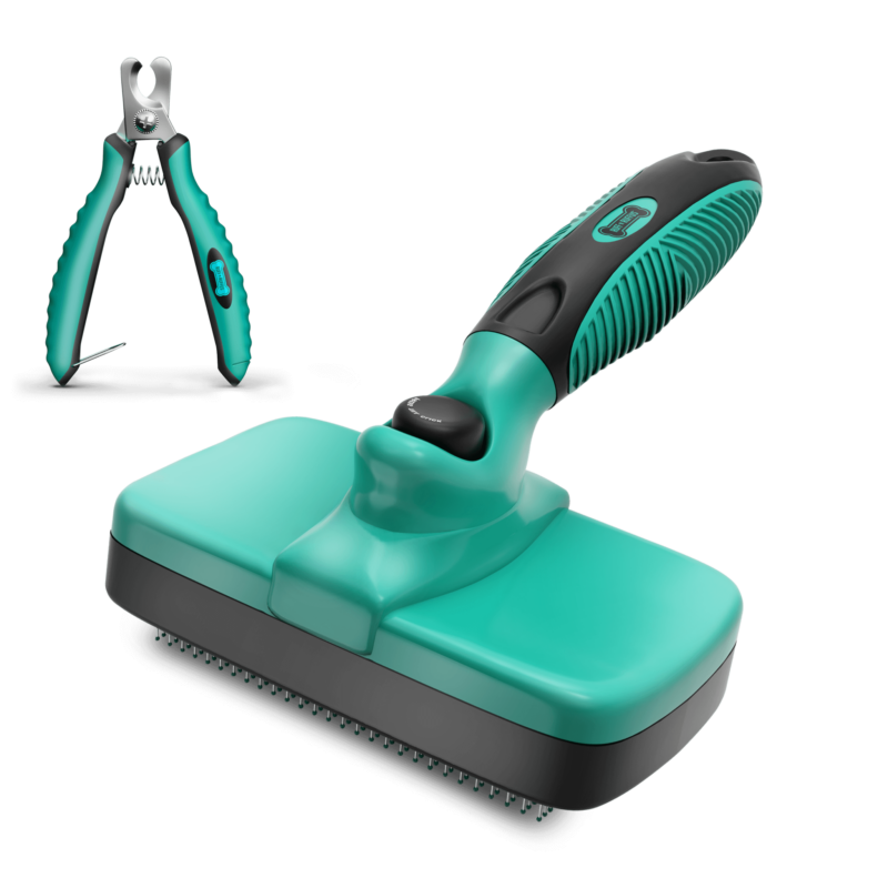 Main image Slicker Brush A freshly groomed pet is a happy pet! <span class="a-list-item">Our Slicker Brush is specially designed with a COMFORT-GRIP and ANTI-SLIP HANDLE, which prevents hand and wrist strain no matter how long you brush your pet! </span>
